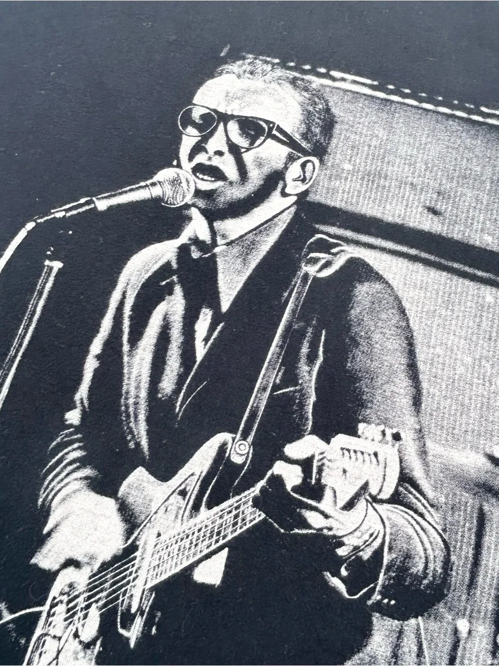 RARE Vintage Elvis Costello Band Tee David Corio Photo Series